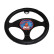 Universal steering wheel cover - 37-39cm - Black PVC Anti-Slip, Thumbnail 2