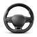 Universal steering wheel cover Classic - Black PVC leather + Black stitching (lace closure), Thumbnail 2