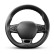 Universal steering wheel cover Classic - Black PVC leather + Gray stitching (lace closure), Thumbnail 2