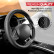 Universal steering wheel cover Classic - Black PVC leather + Gray stitching (lace closure), Thumbnail 6