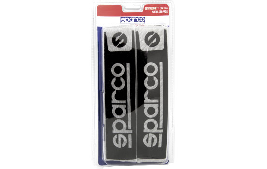 Sparco Set of Seat Belt Covers - Black/Grey, Image 2