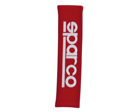 Sparco Set of Seat Belt Covers - Embroidered Logo - Red