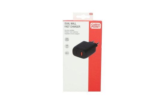Carpoint Duo Home Fast Charger 20W USB-C + 18W USB 3.0, Image 2