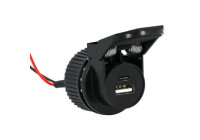 Carpoint Flush-mounted socket USB-A + USB-C 12/24V