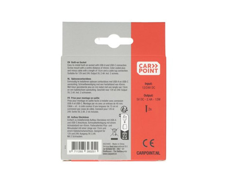 Carpoint Surface-mounted socket USB-A + USB-C 12/24V, Image 4
