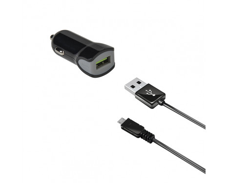 Celly Car Charger 2.4A & Micro-USB cable black