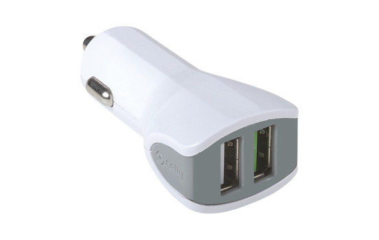 Celly Car Charger 2 USB 3.4A white