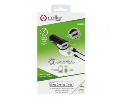 Celly Car Charger MFI USB 2.4A black, Image 2