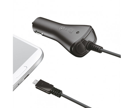 Celly Micro USB 1A Car Charger 1 meter