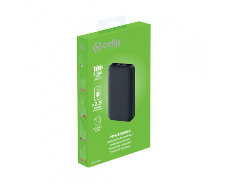 Celly Power Bank Energy 5000 mAh Black, Image 4