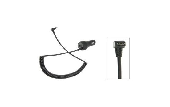 Charger 12/24V Brodit USBA and micro-USB Angled/90° 2A HTC