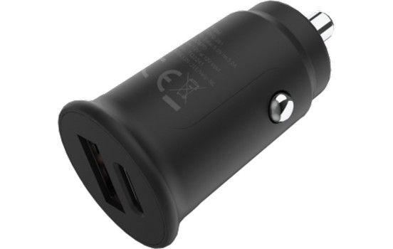 Grab 'n Go - 30W USB-C + USB-A Car Charger - Black