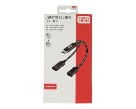 Carpoint 2 in 1 Adapter USB-C > 2X USB-C Splitter, Image 3
