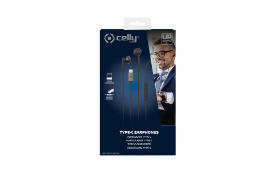 Celly Earbuds Stereo USB-C black