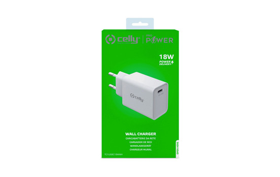 Celly Home Charger 1 USB-C 18W White