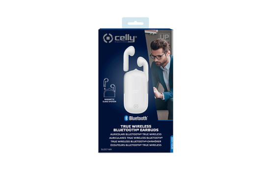 Celly Slide1 Bluetooth Earphone White, Image 2