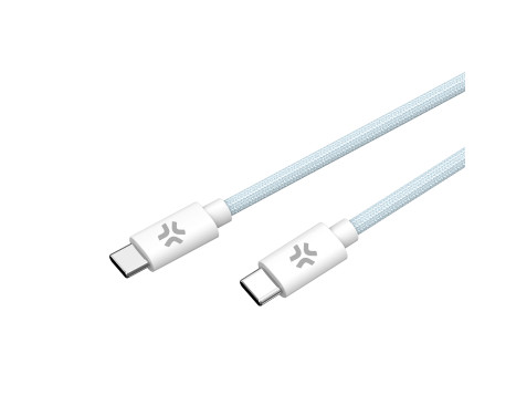 Celly USB-C > USB-C Cotton Braided Cable 1.5 meters Blue, Image 3