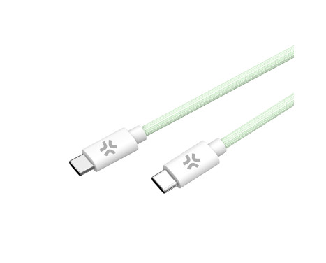 Celly USB-C > USB-C Cotton Braided Cable 1.5 meters Green, Image 3