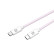 Celly USB-C > USB-C Cotton Braided Cable 1.5 meters Pink