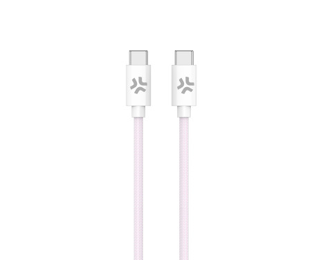 Celly USB-C > USB-C Cotton Braided Cable 1.5 meters Pink, Image 2