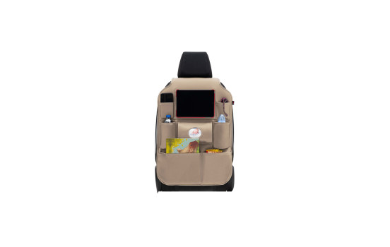 Universal Car Seat Organizer - Beige PVC Leather