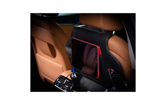 Universal Car Seat Organizer - Black PVC Leather, Image 3