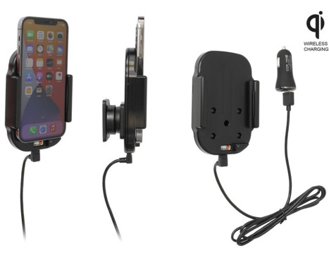 Apple iPhone 12/ 12 Pro Qi Wireless Active Adjustable Holder with 12V USB Plug