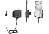 Apple iPhone 15 Plus / 15 Pro Max, Active adjustable holder with 12V USB SIG plug 70-83mm