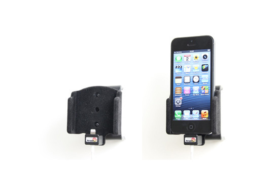 Apple iPhone 5 / SE Passive holder. Original lightning cable with Belkin USB 12/24V plug, Image 2