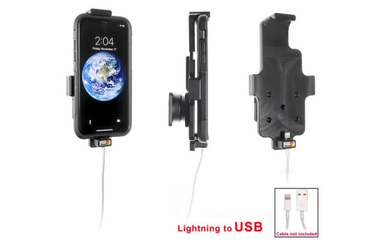 Apple iPhone X / XS Passive holder. Original Apple lightning to USB cable (with skin)