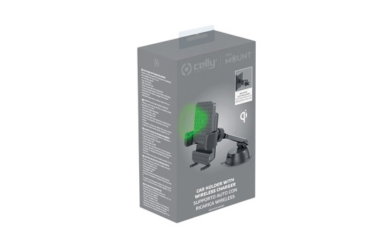Celly Mount Wireless Charge Car Holder Black, Image 5