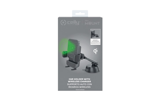 Celly Mount Wireless Charge Car Holder Black, Image 6