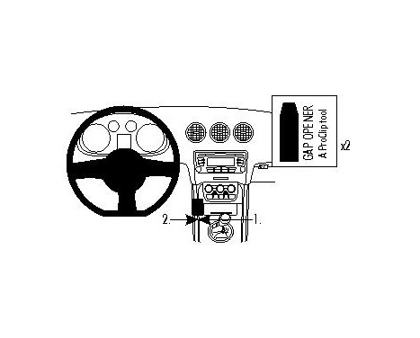 ProClip - Audi TT 2007-2014 Console mount, Left