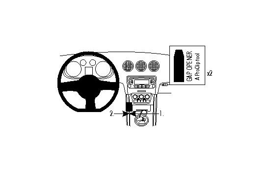 ProClip - Audi TT 2007-2014 Console mount, Left