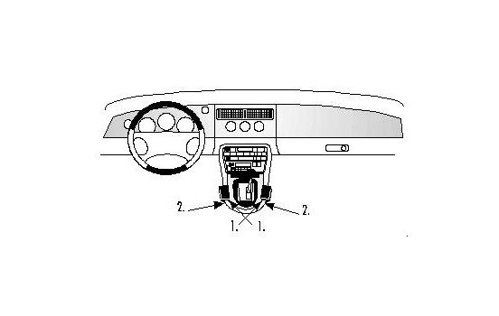 ProClip - Jaguar XK8 1997-2006 Console mount, Left/Right