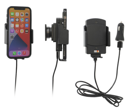 Universal adjustable Qi holder/charger 61-83/6-11mm USB sig.plug