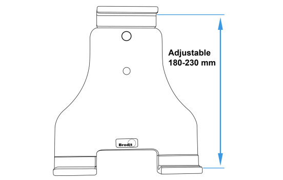 Brodit Universal Tablet Holder 180-230mm/ 25mm, Image 2