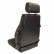 'Retro' sports seat - Black artificial leather + red stitching - Double-sided adjustable backrest, Thumbnail 2