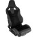 AutoStyle Sports Seat 'NK Premium' - Black Suede + Black Artificial Leather - Double-sided adjustable polyester