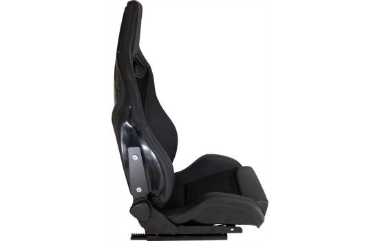 AutoStyle Sports Seat 'NK Premium' - Black Suede + Black Artificial Leather - Double-sided adjustable polyester, Image 4