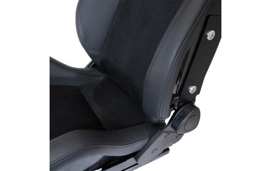 AutoStyle Sports Seat 'NK Premium' - Black Suede + Black Artificial Leather - Double-sided adjustable polyester, Image 7