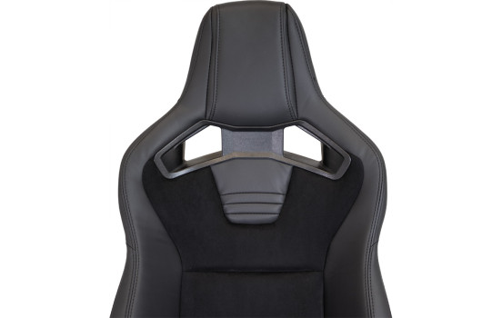 AutoStyle Sports Seat 'NK Premium' - Black Suede + Black Artificial Leather - Double-sided adjustable polyester, Image 8
