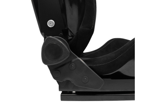 NK Premium Sports Seat - Black Suede + Gray Mesh Fabric - Double-sided Adjustable Backrest, Image 5