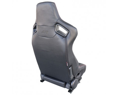 Simoni Racing Sports seat Emerson - Black Eco-Leather - Left side adjustable - incl. Slides, Image 2