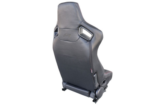Simoni Racing Sports seat Emerson - Black Eco-Leather - Left side adjustable - incl. Slides, Image 2