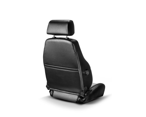 Sparco Sports Seat GT - Black Leatherette + Black/White 'Retro' Microfiber - Adjustable, Image 2