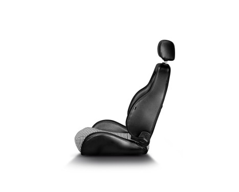 Sparco Sports Seat GT - Black Leatherette + Black/White 'Retro' Microfiber - Adjustable, Image 5