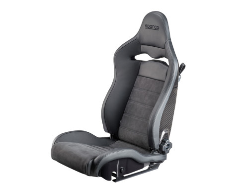 Sparco Sports seat SPX Black Leather/Alcantara (Left side adjustable Carbon backrest)