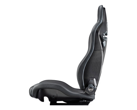 Sparco Sports seat SPX Black Leather/Alcantara (Right side adjustable Carbon backrest), Image 3