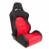 Sport seat 'Eco Soft' - Black / Red - Double-sided adjustable back - Incl. Slides